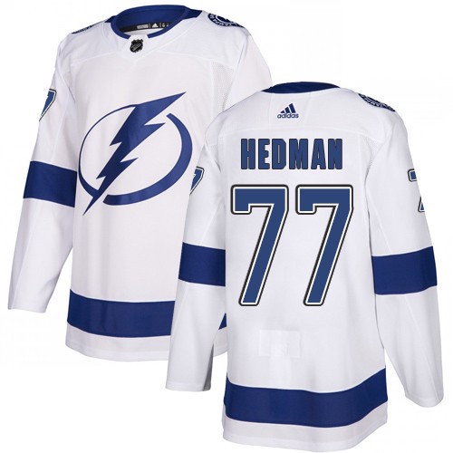 Adidas Tampa Bay Lightning #77 Victor Hedman White Road Authentic Stitched Youth NHL Jersey->youth nhl jersey->Youth Jersey